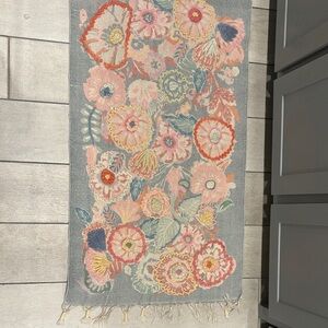 Magaschoni Floral Rug - Pink, Orange, Blue